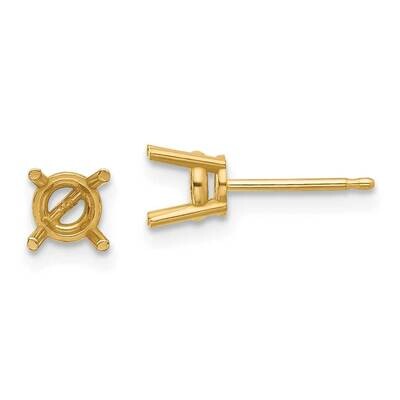 5mm Round Earring Mountings 14k Gold XE72, MPN: XE72, 191101835179