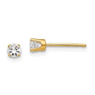 3.25mm CZ Diamond stud earring 14k Gold XD4CZ Diamond, MPN: XD4CZ, 883957088365