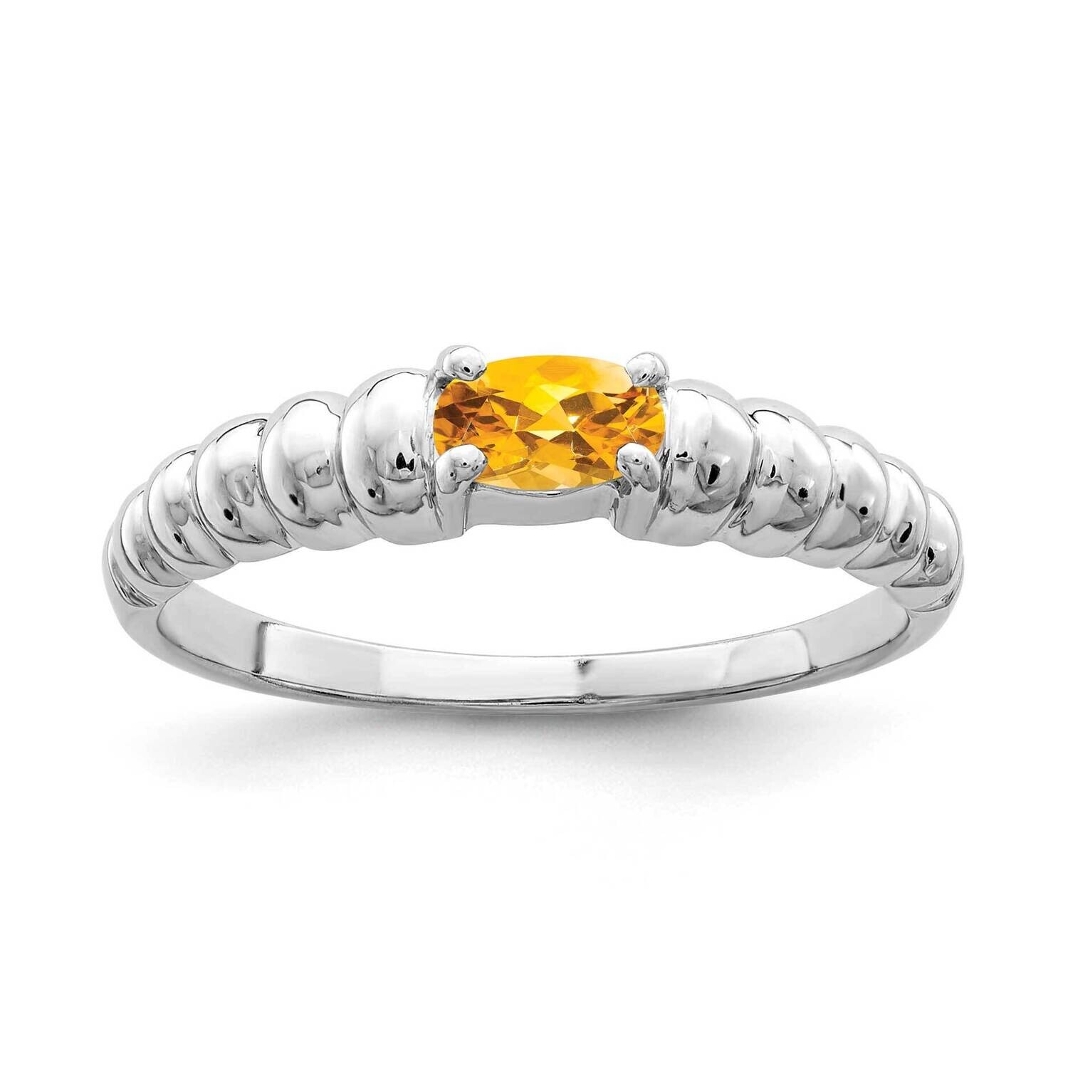 Citrine Ring 14k white Gold 5x3mm Oval X9711CI, MPN: X9711CI, 883957640297