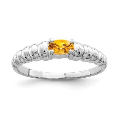 Citrine Ring 14k white Gold 5x3mm Oval X9711CI, MPN: X9711CI, 883957640297