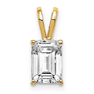 8x6mm Emerald Cut Cubic Zirconia pendant 14k Gold XP421CZ Diamond, MPN: XP421CZ, 883957208725