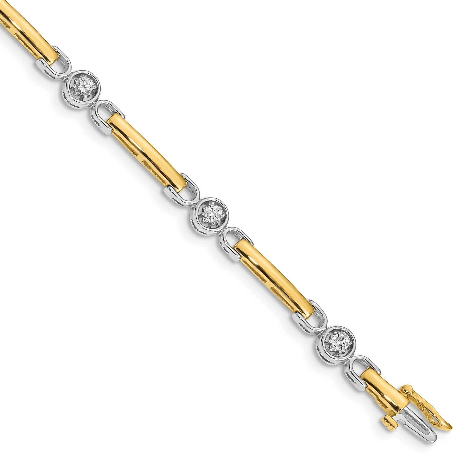 2.75mm Diamond Tennis Bracelet Mounting 14k Two-Tone Gold X2017