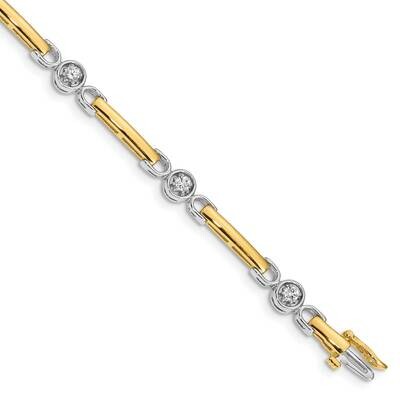 2.75mm Diamond Tennis Bracelet Mounting 14k Two-Tone Gold X2017, MPN: X2017,