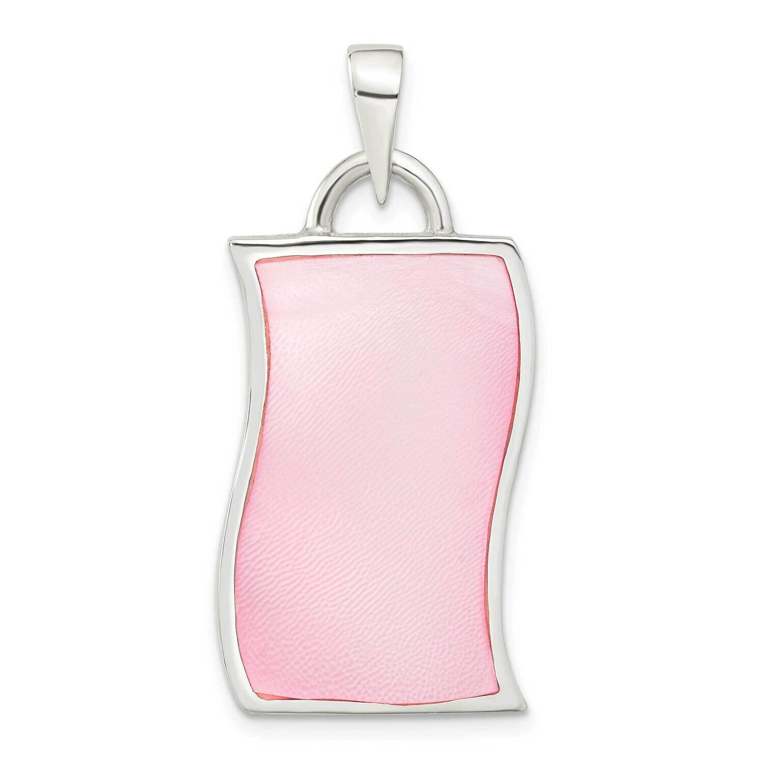 Pink Mother of Pearl Pendant Sterling Silver QP523