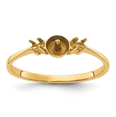 0.08ct. Diamond &amp; Cultured Pearl Ring Mounting 14k Gold Polished X9754, MPN: X9754,