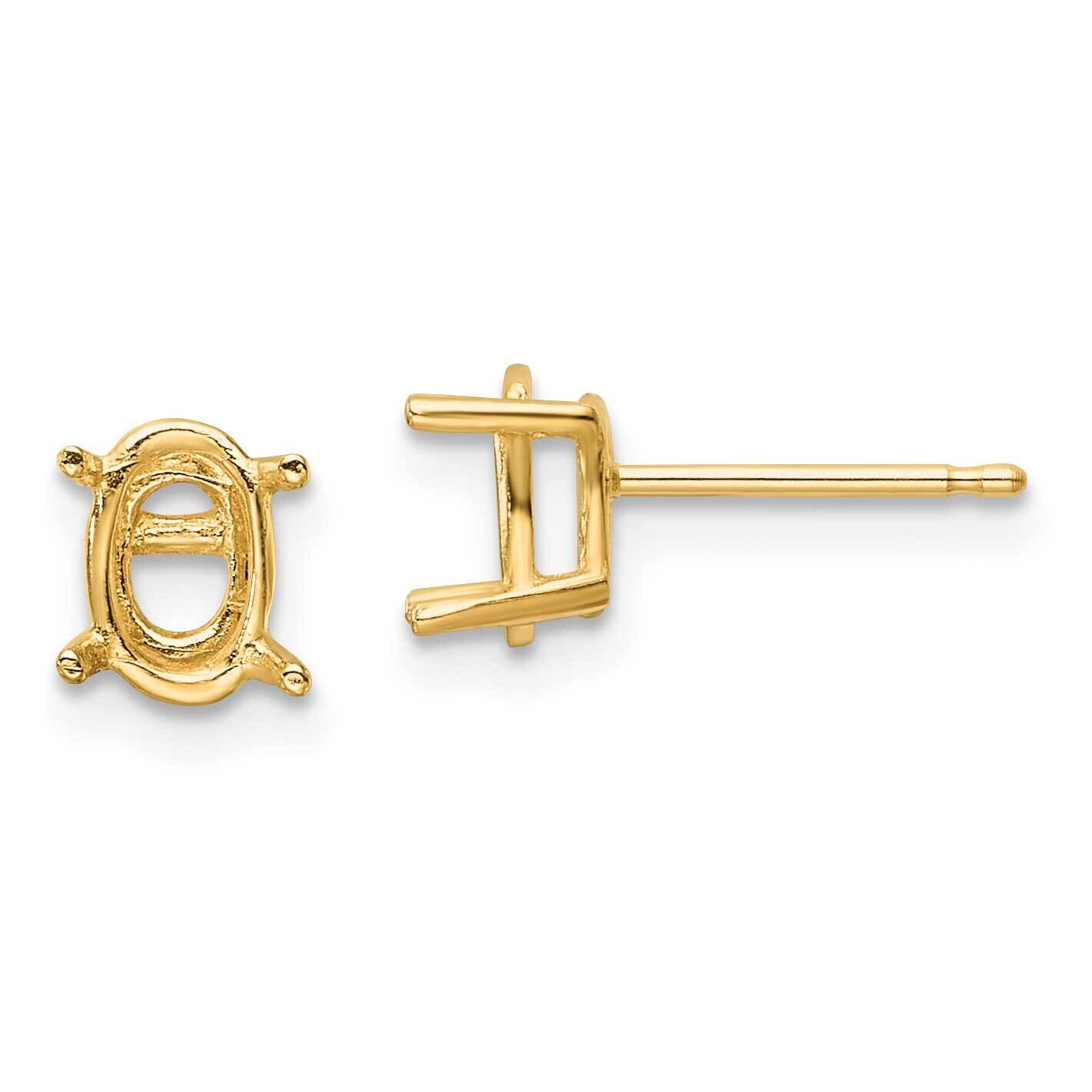 7x5 Oval Earring Mountings 14k Gold XE87, MPN: XE87, 191101835513