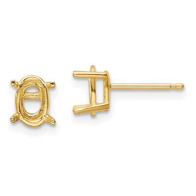 7x5 Oval Earring Mountings 14k Gold XE87, MPN: XE87, 191101835513