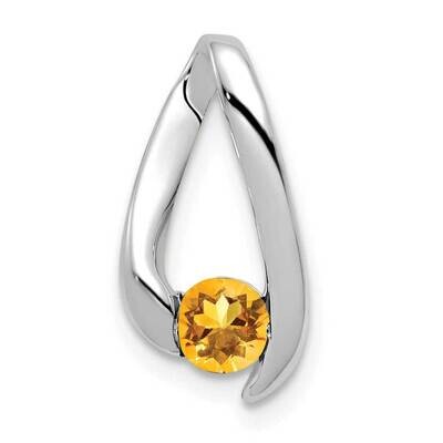 4mm Citrine pendant 14k white Gold XP949CI, MPN: XP949CI, 883957211787