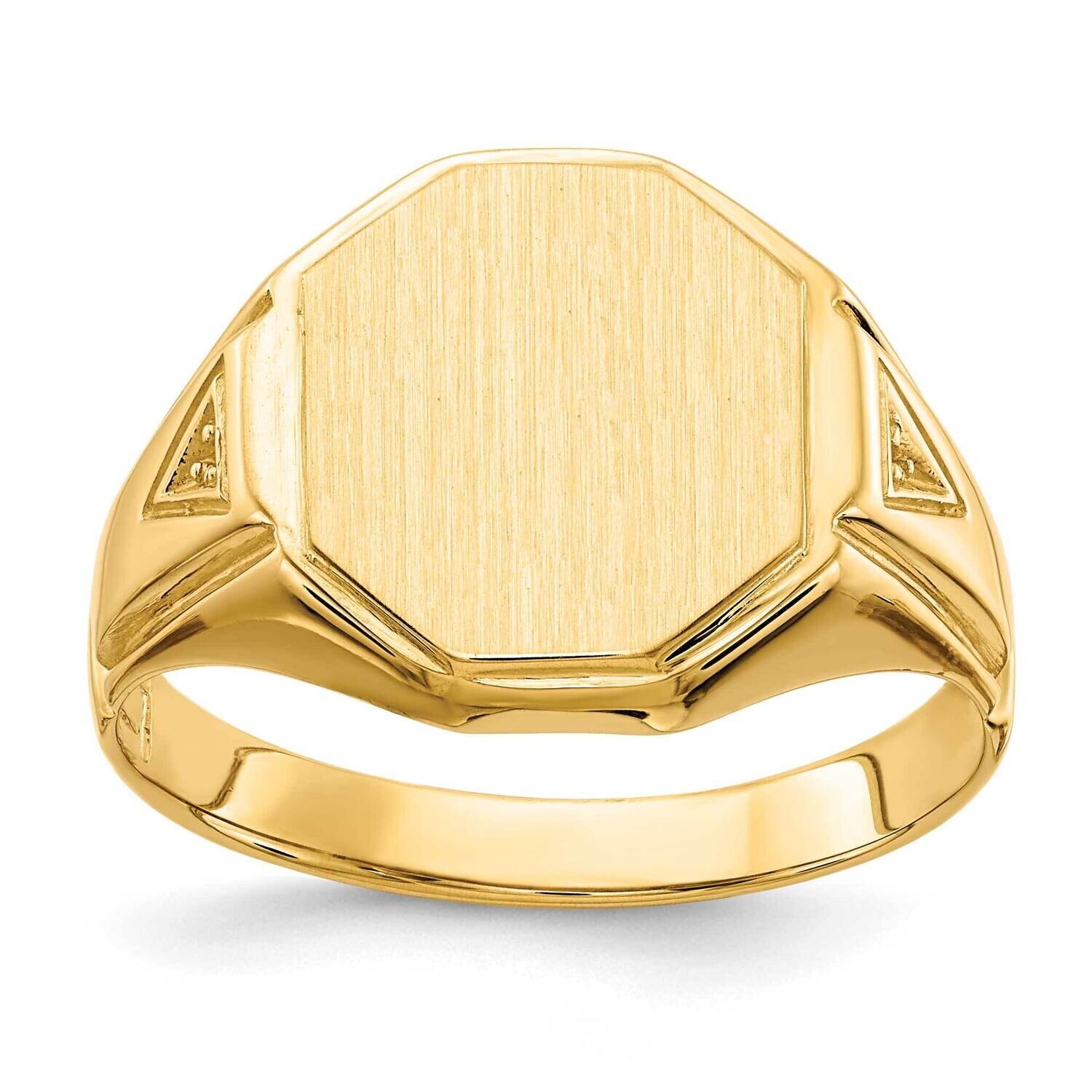 Hollow Signet Ring 14k Gold RS499