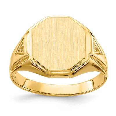 Hollow Signet Ring 14k Gold RS499, MPN: RS499, 883957467863