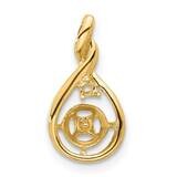 Holds 7mm Cultured Pearl &amp; 2mm Diamond Pendant Mounting 14k Gold XP246, MPN: XP246,