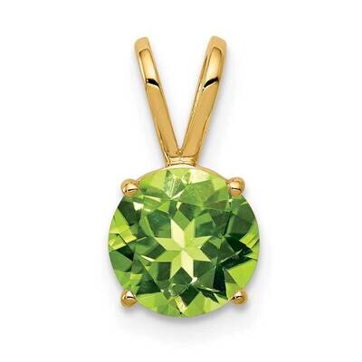 7mm Peridot pendant 14k Gold XP417PE, MPN: XP417PE, 883957229447