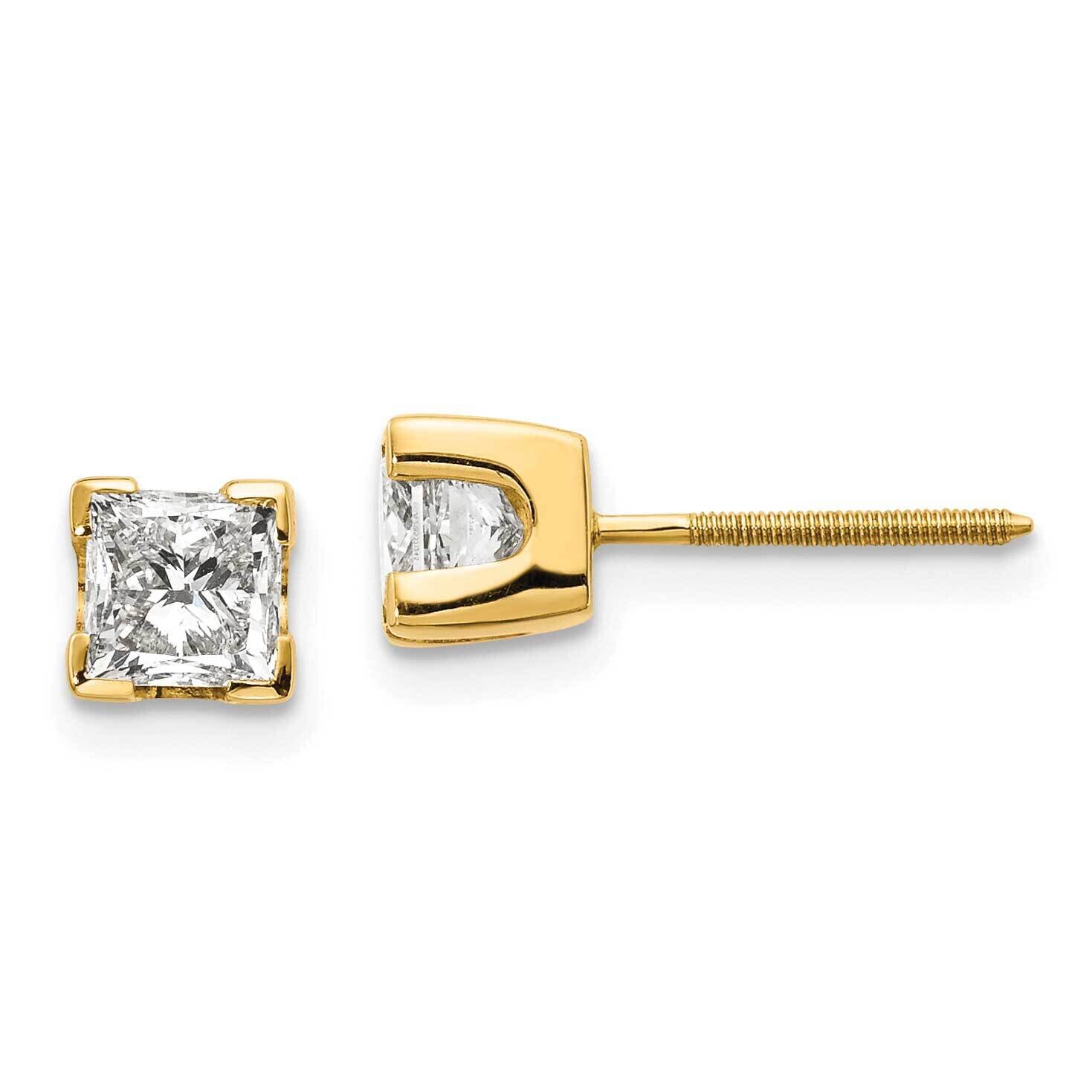 1ct Complete Princess-cut Diamond Stud Earrings 14k Gold XAP7AA, MPN: XAP7AA, 883957228433