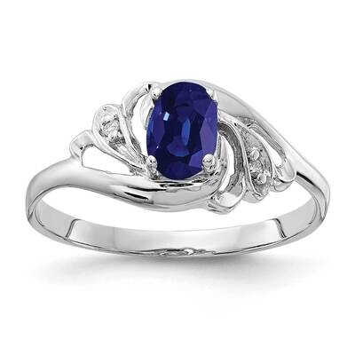Sapphire Diamond Ring 14k white Gold 6x4mm Oval X9717S/A, MPN: X9717S/A, 883957646657