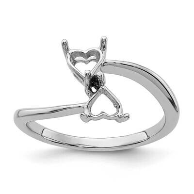 Gemstone Ring Mounting 14k White Gold Y4585, MPN: Y4585,