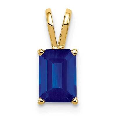 Sapphire pendant 14k Gold 8x6mm Emerald Cut XP421S, MPN: XP421S, 883957238081