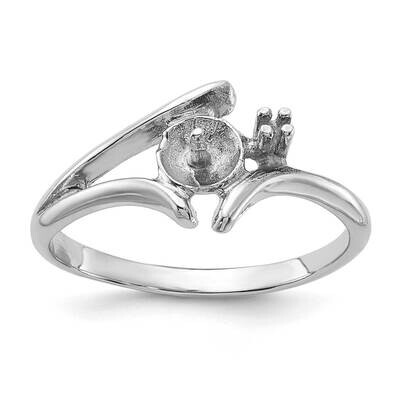 Polished Cultured Pearl &amp; Diamond Ring Mounting 14k White Gold Y1947, MPN: Y1947,