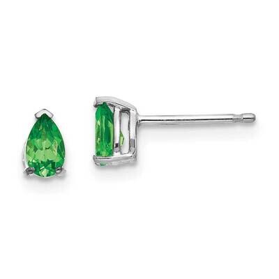Tsavorite Earrings 14k White Gold XE78WTS-B, MPN: XE78WTS-B, 883957340531