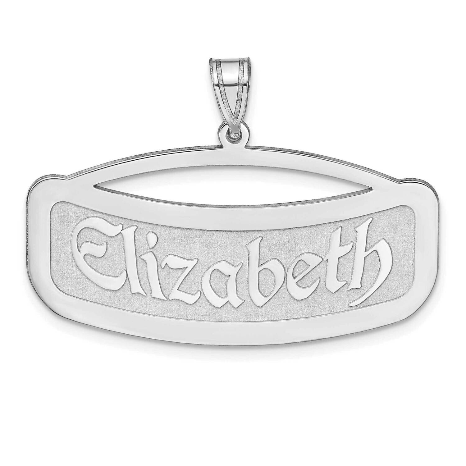 name plate Sterling Silver Rhodium-plated XNA87SS, MPN: XNA87SS, 191101989476