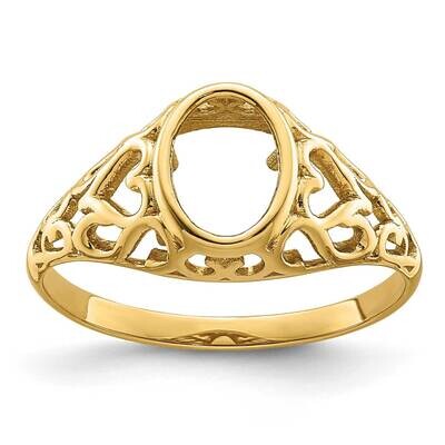 Gemstone Ring Mounting 14k Gold Y4673, MPN: Y4673, 883957583716