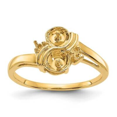 5.5mm Pearl &amp; .04Ct. Diamond Ring Mounting 14k Gold Y4370, MPN: Y4370,