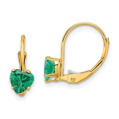 5mm Heart Mount Saint Helens Leverback Earrings 14k Gold XLB120MS, MPN: XLB120MS, 883957129662