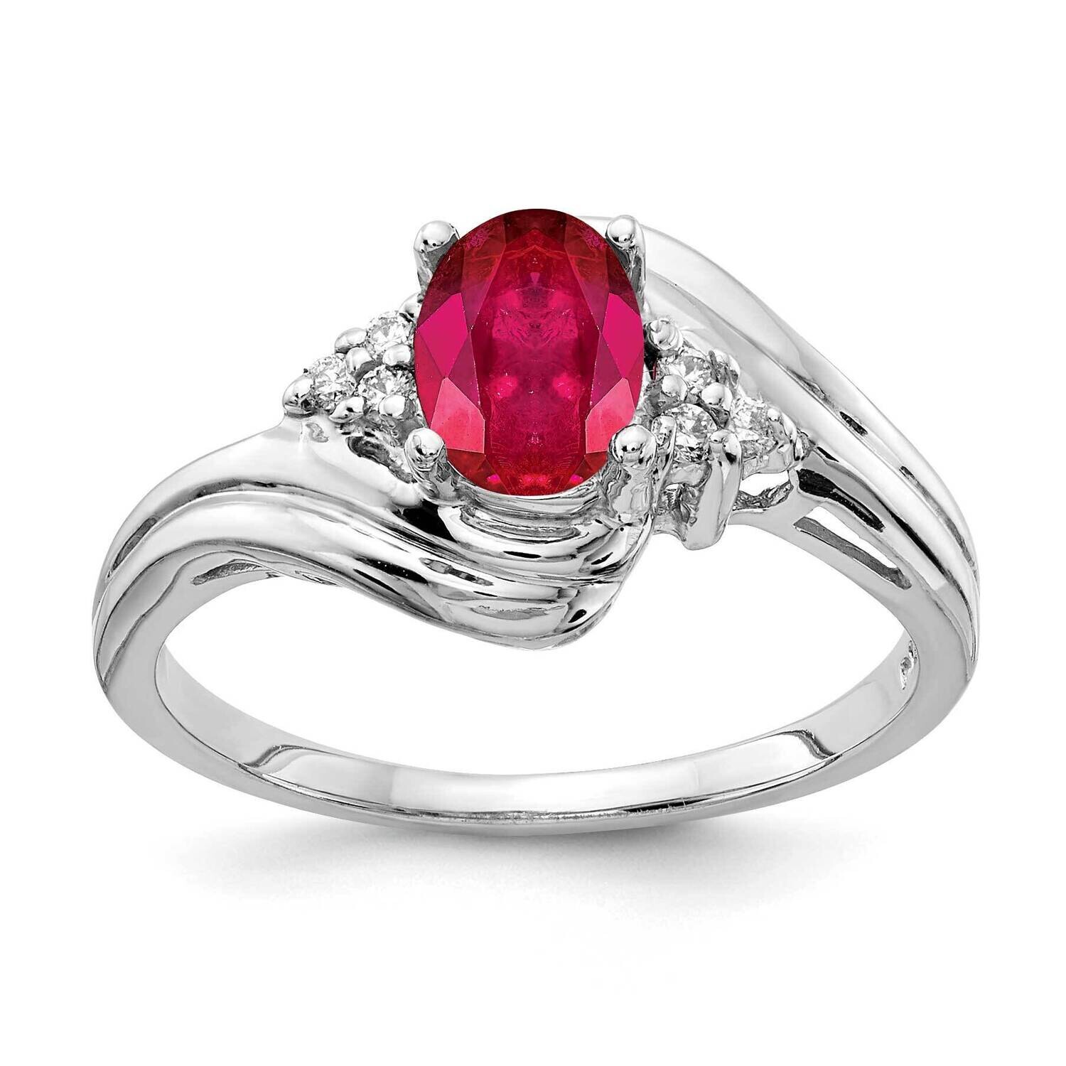 Ruby Diamond Ring 14k white Gold 7x5mm Oval Y2222R/A, MPN: Y2222R/A, 883957555904