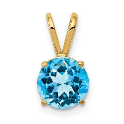 7mm Blue Topaz pendant 14k Gold XP417BT, MPN: XP417BT, 883957206912