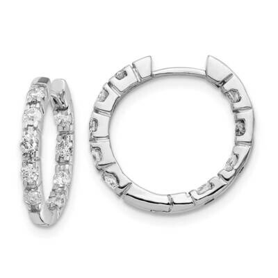 Hinged Hoop Earrings 14k White Gold Diamond Quality: AA XE865WAA, MPN: XE865WAA, 883957106137
