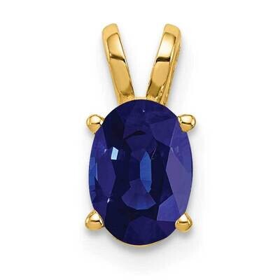 Sapphire pendant 14k Gold 7x5mm Oval XP422S, MPN: XP422S, 883957233031