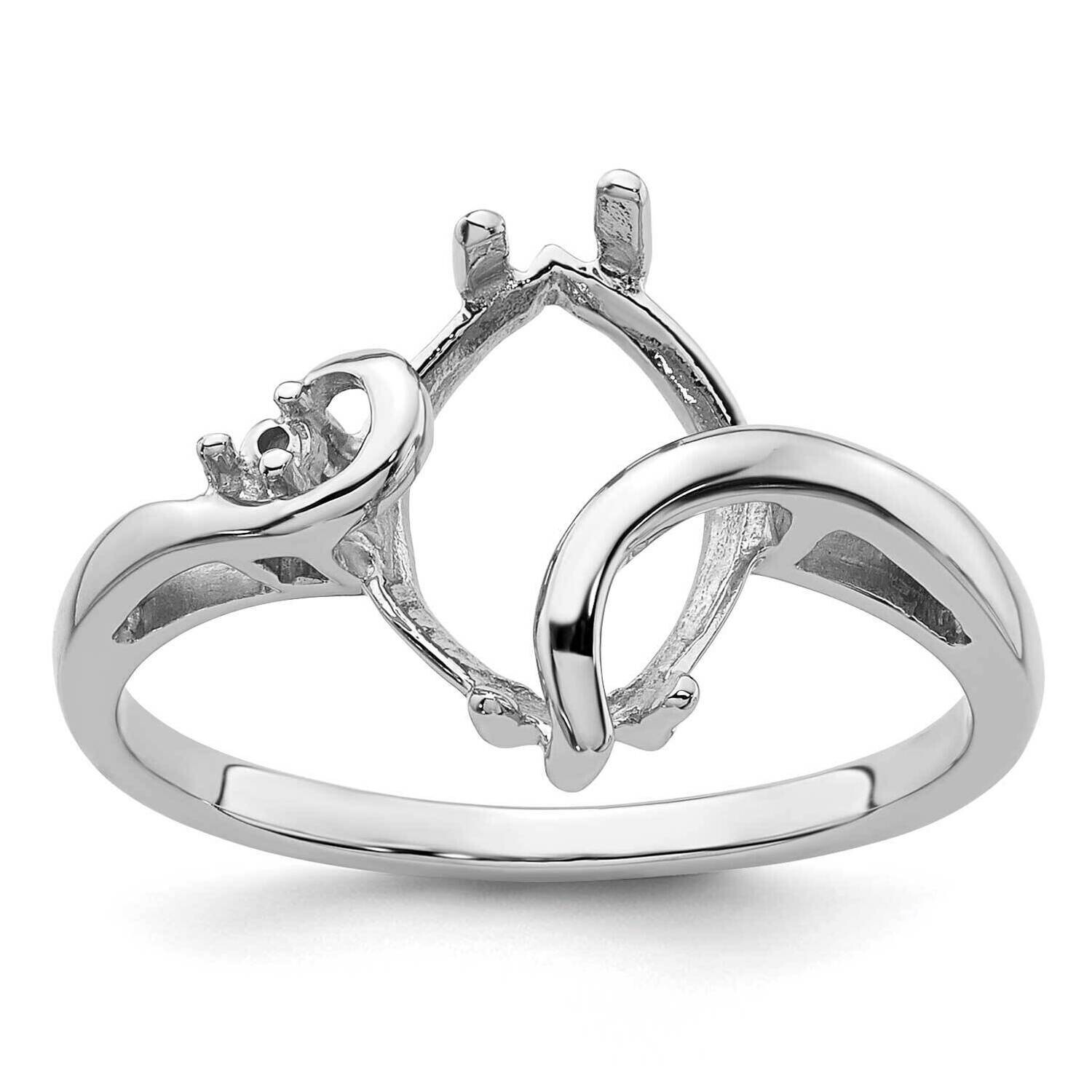 Diamond & Gemstone Ring Mounting 14k White Gold Y4530