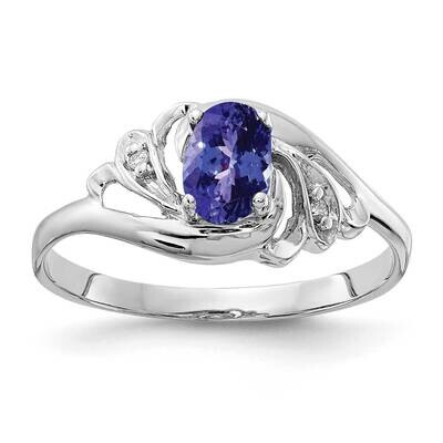 6x4mm Oval Tanzanite Diamond Ring 14k White Gold X9717T_AA, MPN: X9717T_AA, 883957647043