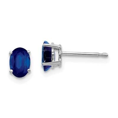Sapphire Earrings 14k White Gold XE86WS-B, MPN: XE86WS-B, 883957339795