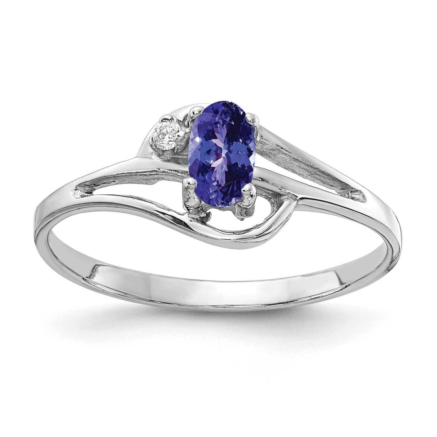 5x3mm Oval Tanzanite Diamond Ring 14k White Gold X9713T_AA, MPN: X9713T_AA, 883957642406