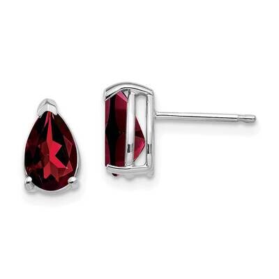 Garnet Diamond Pear Stud Earrings 14k Gold XE81WGA, MPN: XE81WGA, 883957103723