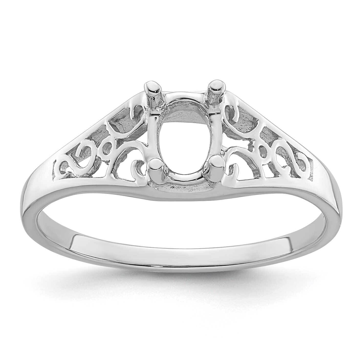 Gemstone Ring Mounting 14k White Gold Y4676