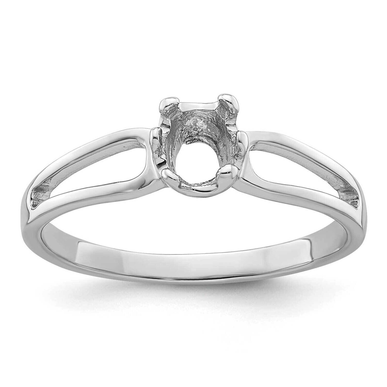 Gemstone Ring Mounting 14k White Gold Y4634