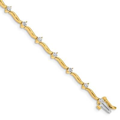 Diamond tennis bracelet 14k Gold X656AAA, MPN: X656AAA, 883957196312