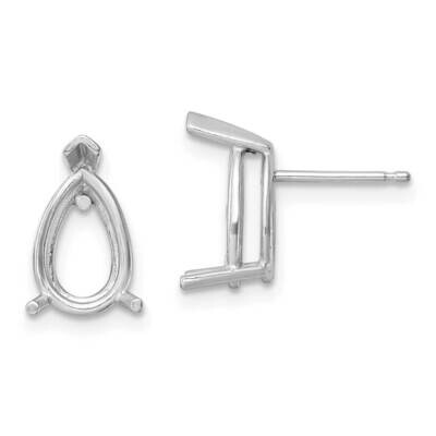 10x7 Pear Earring Mountings 14k White Gold XE83W, MPN: XE83W, 191101835445