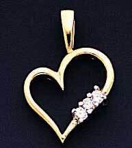 Diamond heart pendant 14k Gold XH4AAA, MPN: XH4AAA, 883957232287