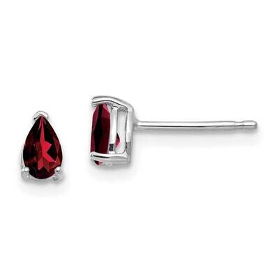 5x3mm Pear Garnet Earrings 14k White Gold XE78WGA, MPN: XE78WGA, 883957100098