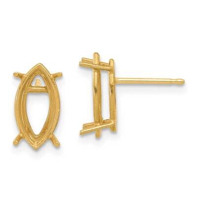 12x6 Marquise Earring Mountings 14k Gold XE106, MPN: XE106, 191101834899