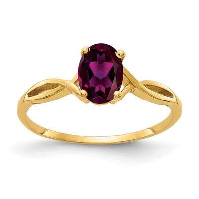 Rhodolite Garnet Ring 14k Gold 7x5mm Oval Y2197RG, MPN: Y2197RG, 883957544656