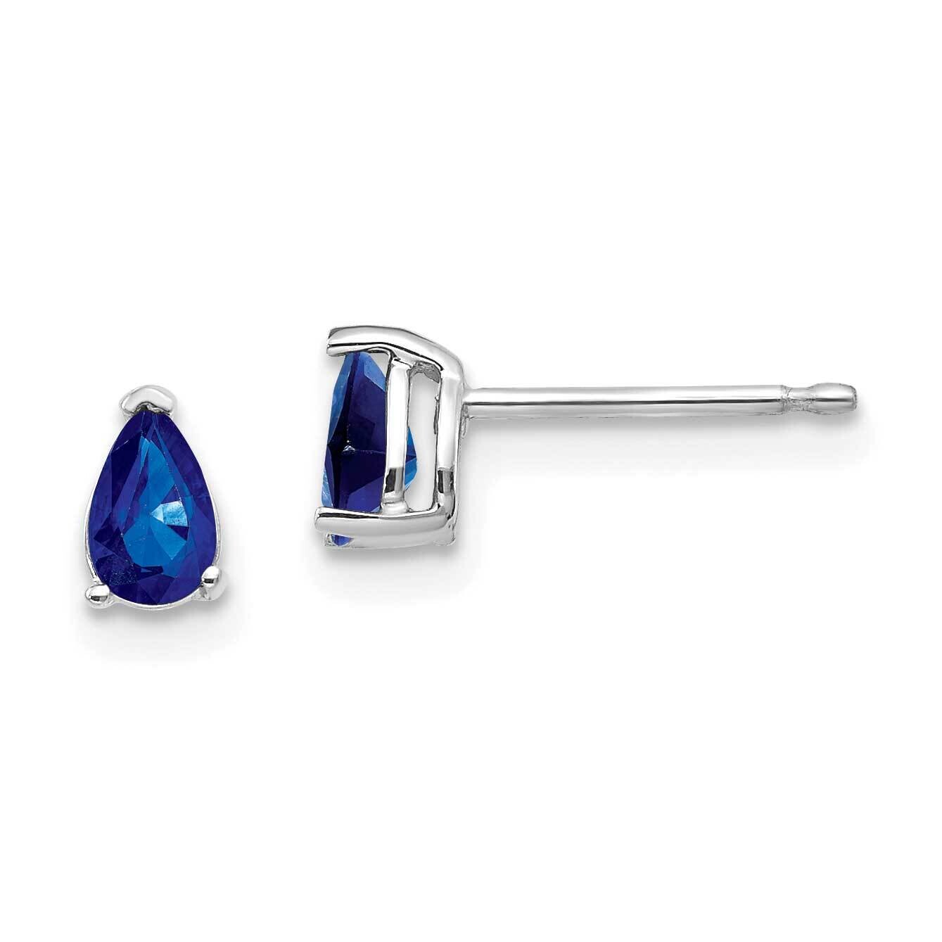 Sapphire Earrings 14k White Gold XE78WS-B, MPN: XE78WS-B, 883957339818