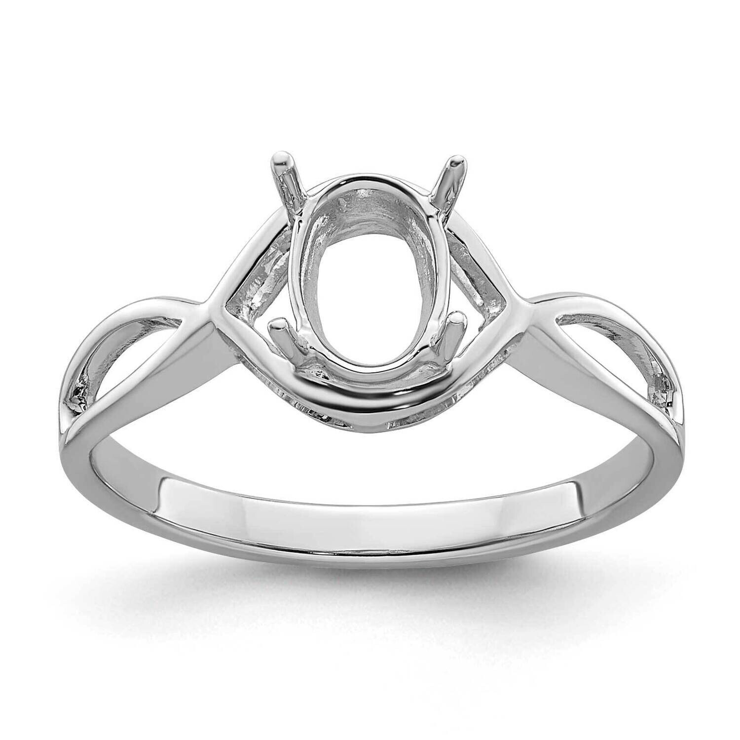 Gemstone Ring Mounting 14k White Gold Y4645