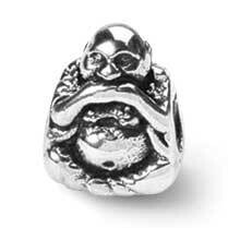 Speak No Evil Buddha Bead - Sterling Silver QRS307, MPN: QRS307, 883957722030