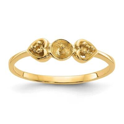 0.02ct. Diamond &amp; Cultured Pearl Ring Mounting 14k Gold Polished Y1936, MPN: Y1936,