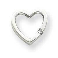 Diamond Heart Chain Slide 14k White Gold XH56WAA