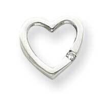 Diamond Heart Chain Slide 14k White Gold XH56WAA, MPN: XH56WAA, 883957113753