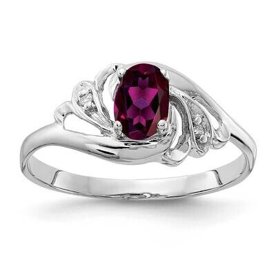 Rhodolite Garnet Diamond Ring 14k white Gold 6x4mm Oval X9717RG/A, MPN: X9717RG/A, 883957646336